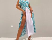 Сукня міді з чашечками в квітковий принт  | PUSHKA SHOP