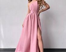 Сукня максі  з розрізом на спідниці  Сукня максі  з розрізом на спідниці  | PUSHKA SHOP