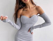 Облягаюча сукня міді з чашками з ефектом push up | PUSHKA SHOP