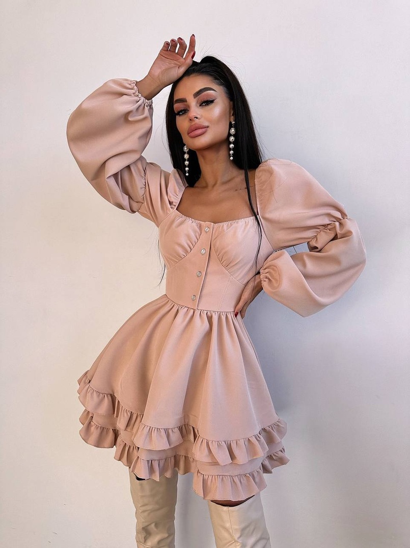 Лялькова сукня з пишною спідницею та корсетним верхом  | PUSHKA SHOP