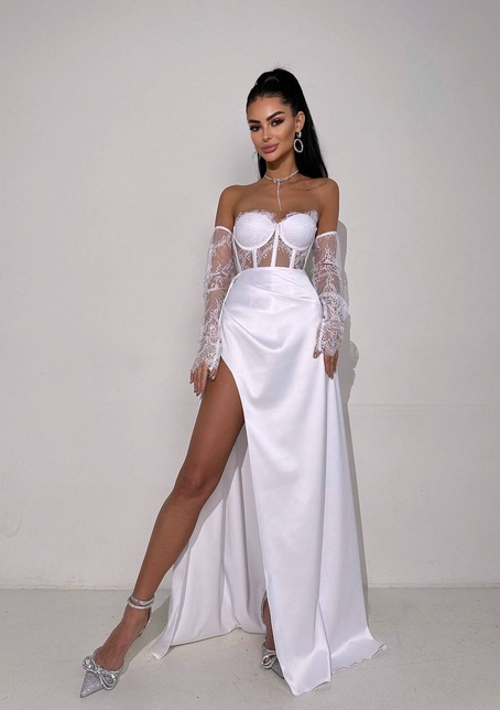 Комплект: мереживний корсет  +  спідниця максі   | PUSHKA SHOP