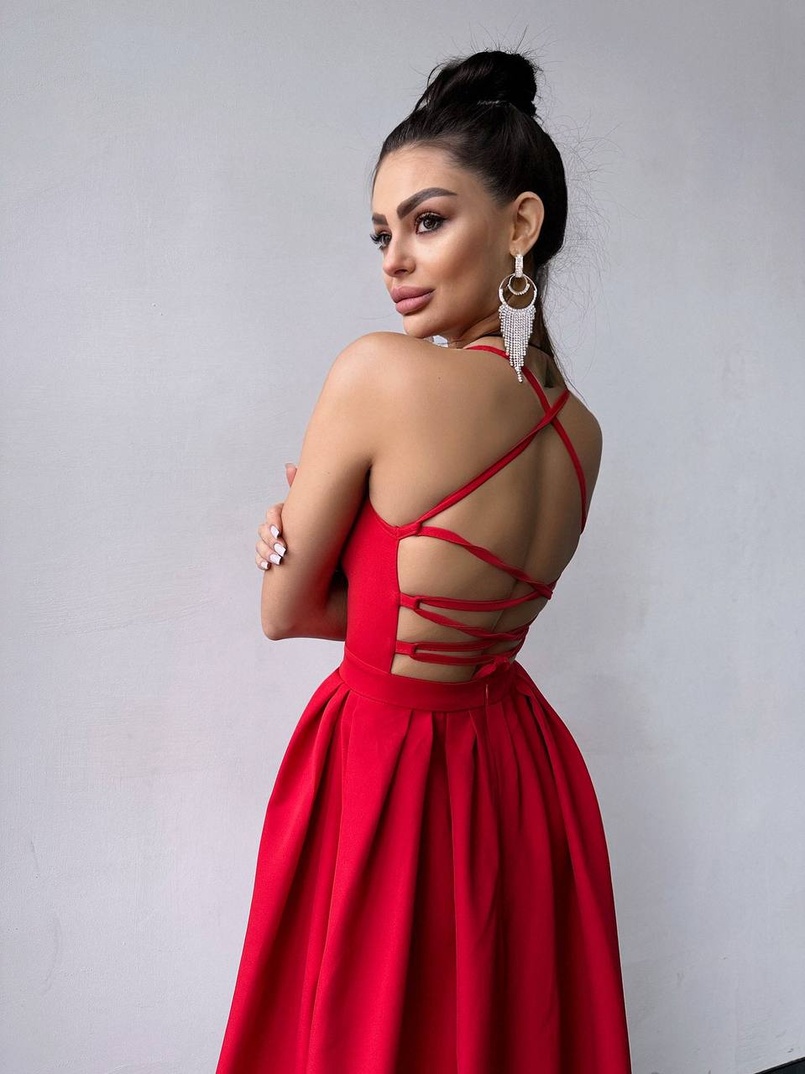 Сукня максі  зі шнурівкою на спинці Сукня максі  зі шнурівкою на спинці | PUSHKA SHOP