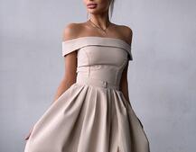 Сукня максі з відкритими плечима  Сукня максі з відкритими плечима  | PUSHKA SHOP