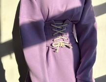 Тепле приталене худі з капюшоном на флісі + корсет на шнурівці Можна носити з корсетом та без Тепле приталене худі з капюшоном на флісі + корсет на шнурівці Можна носити з корсетом та без | PUSHKA SHOP