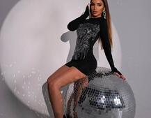 Сукня міні декорована стразами Сукня міні декорована стразами | PUSHKA SHOP