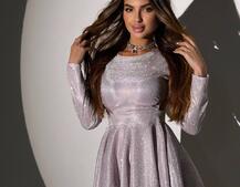 Блискуча сукня з відкритою  спинкою Блискуча сукня з відкритою  спинкою | PUSHKA SHOP