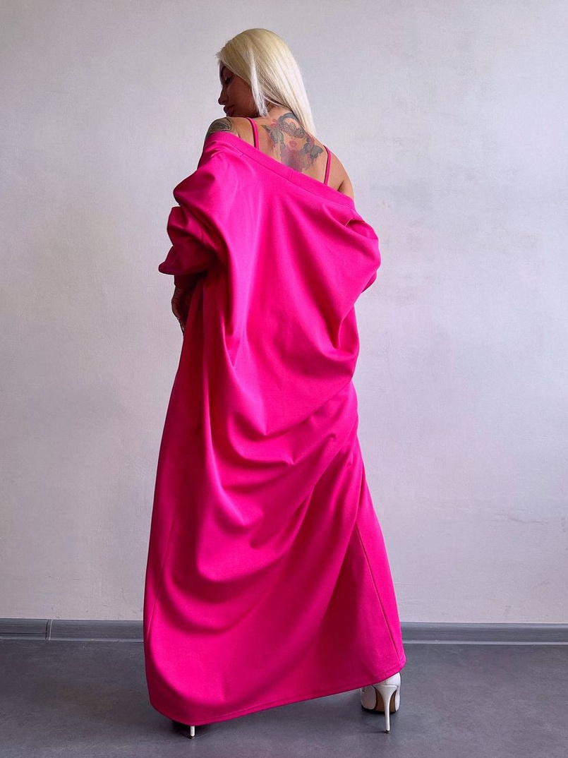 Комплект: сукня з філіжанками + кардиган максі з теплого рубчика  Комплект: сукня з філіжанками + кардиган максі з теплого рубчика  | PUSHKA SHOP