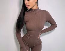 Трикотажный облегающий комбинезон  Трикотажный облегающий комбинезон  | PUSHKA SHOP