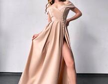 Сукня максі  з розрізом на спідниці  Сукня максі  з розрізом на спідниці  | PUSHKA SHOP