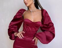 Атласний  комплект: корсет + спідниця декорована бахромою зі страз Атласний  комплект: корсет + спідниця декорована бахромою зі страз | PUSHKA SHOP