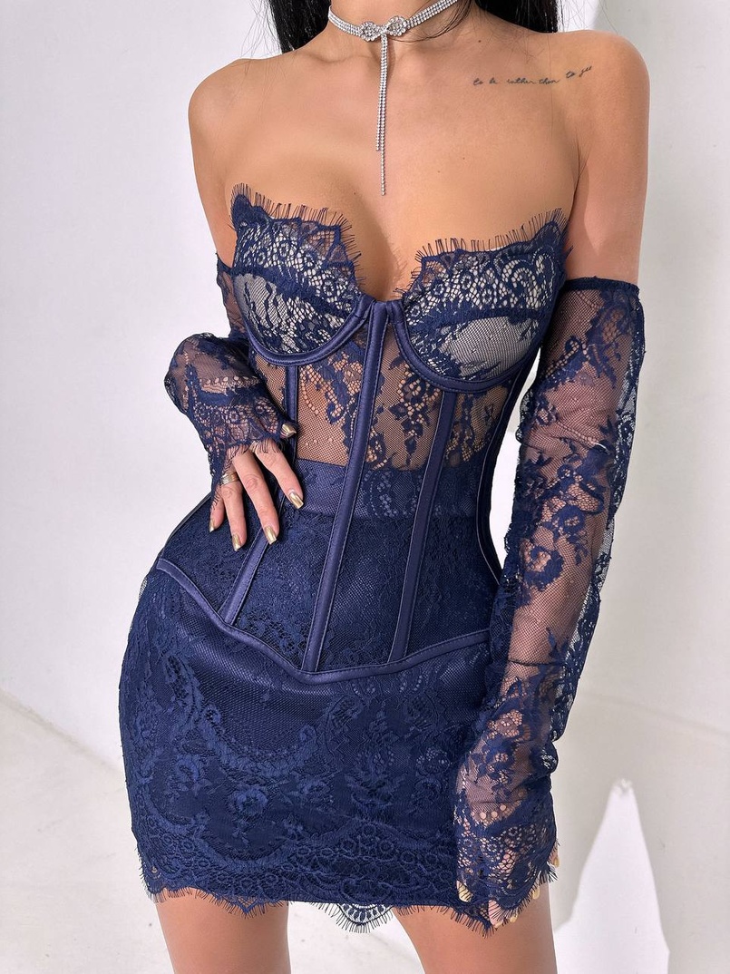 Мереживний комплект: корсет + спідниця   Мереживний комплект: корсет + спідниця   | PUSHKA SHOP