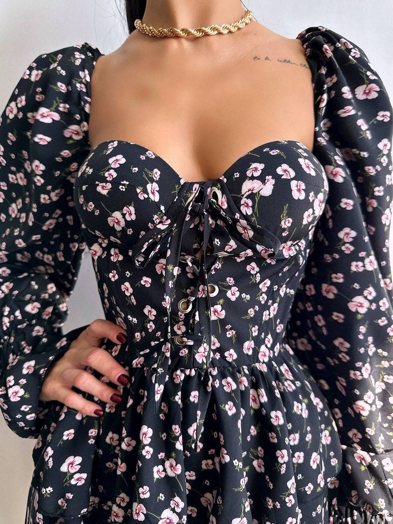 Корсетна сукня -бюстьє з пишною спідницею  Корсетна сукня -бюстьє з пишною спідницею  | PUSHKA SHOP