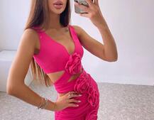 Комплект: топ та спідниця з трояндами    | PUSHKA SHOP