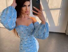 Сукня з квітковим принтом та драпіруванням   Сукня з квітковим принтом та драпіруванням   | PUSHKA SHOP