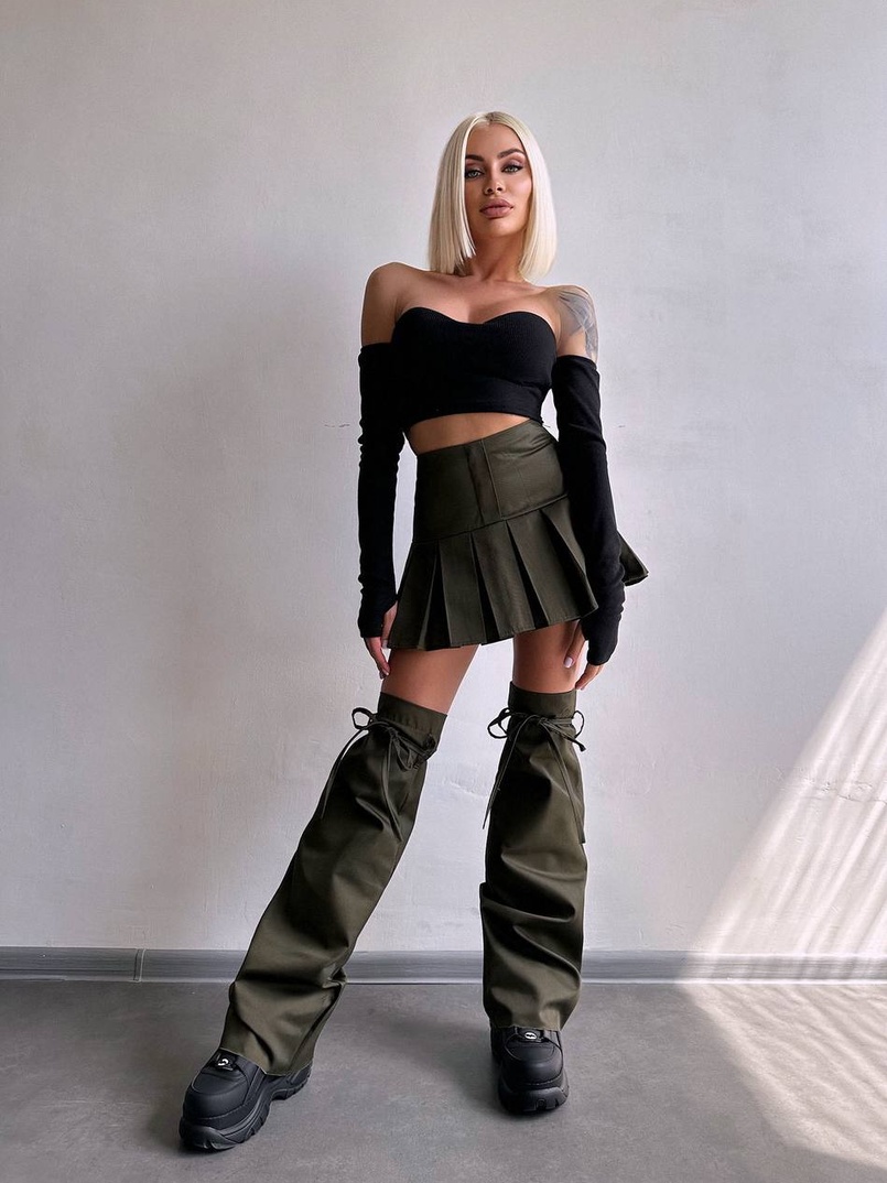 Комплект: спідниця з гетрами + топ Комплект: спідниця з гетрами + топ | PUSHKA SHOP