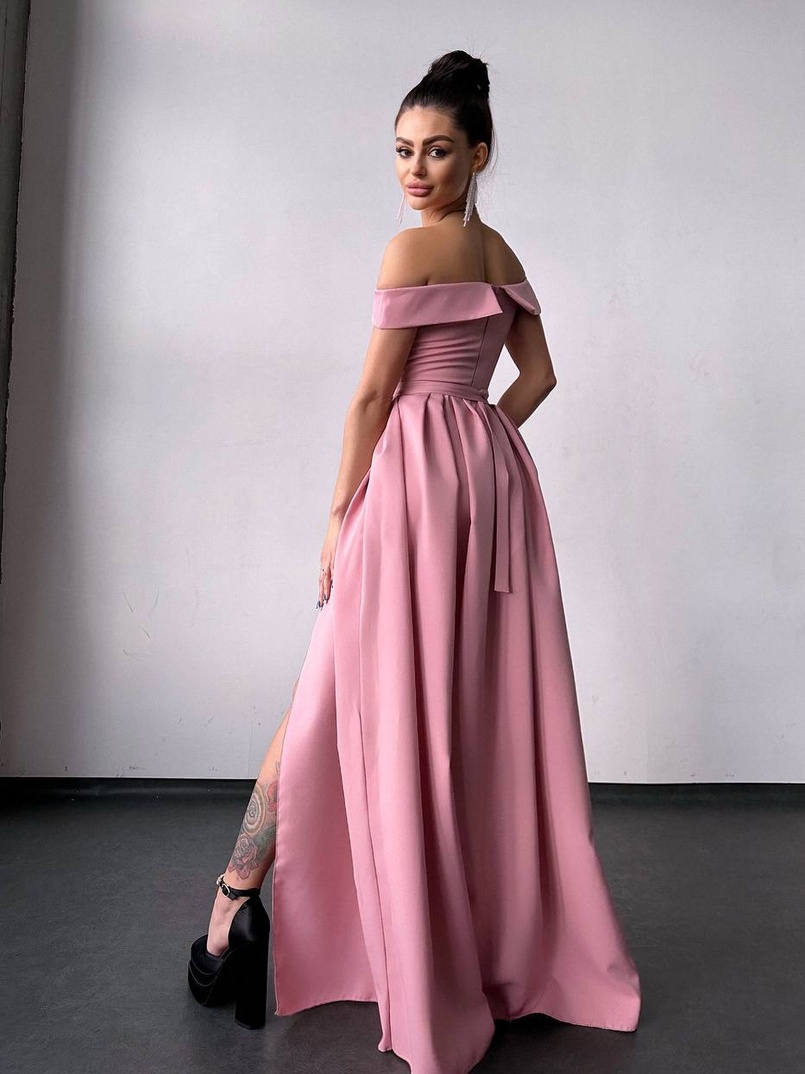 Сукня максі з відкритими плечима  Сукня максі з відкритими плечима  | PUSHKA SHOP