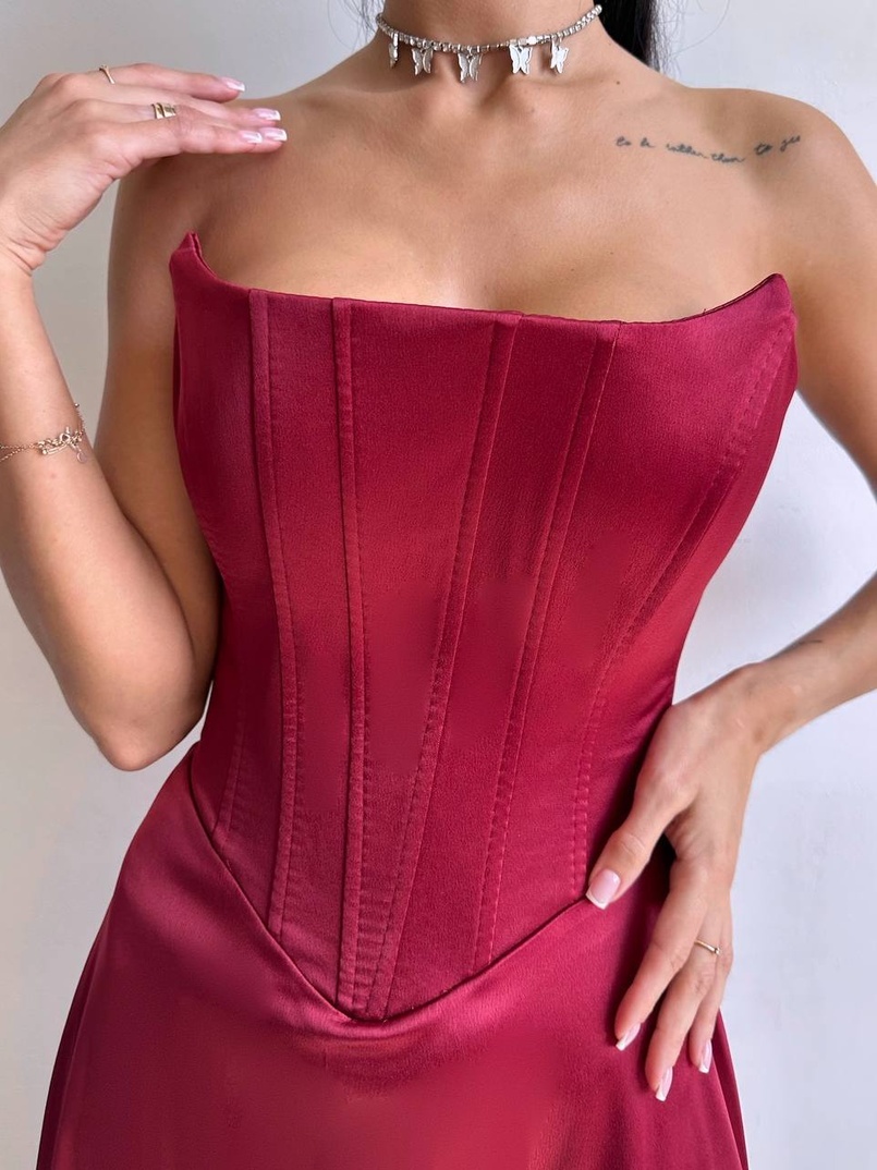 Корсетна сукня міді  | PUSHKA SHOP