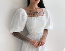 Улюблена сукня міді зі шнурівкою на спинці в нових кольорах Улюблена сукня міді зі шнурівкою на спинці в нових кольорах | PUSHKA SHOP