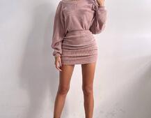 Сукня міні із теплого трикотажу Сукня міні із теплого трикотажу | PUSHKA SHOP