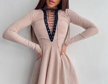 Сукня міні зі шнурівкою  Сукня міні зі шнурівкою  | PUSHKA SHOP