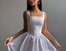 Атласна корсетна сукня міні  Атласна корсетна сукня міні  | PUSHKA SHOP
