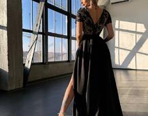 Сукня максі з мереживом  Сукня максі з мереживом  | PUSHKA SHOP