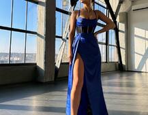 Комплект: корсет, декорований стразами + спідниця максі з драпіруванням  Комплект: корсет, декорований стразами + спідниця максі з драпіруванням  | PUSHKA SHOP