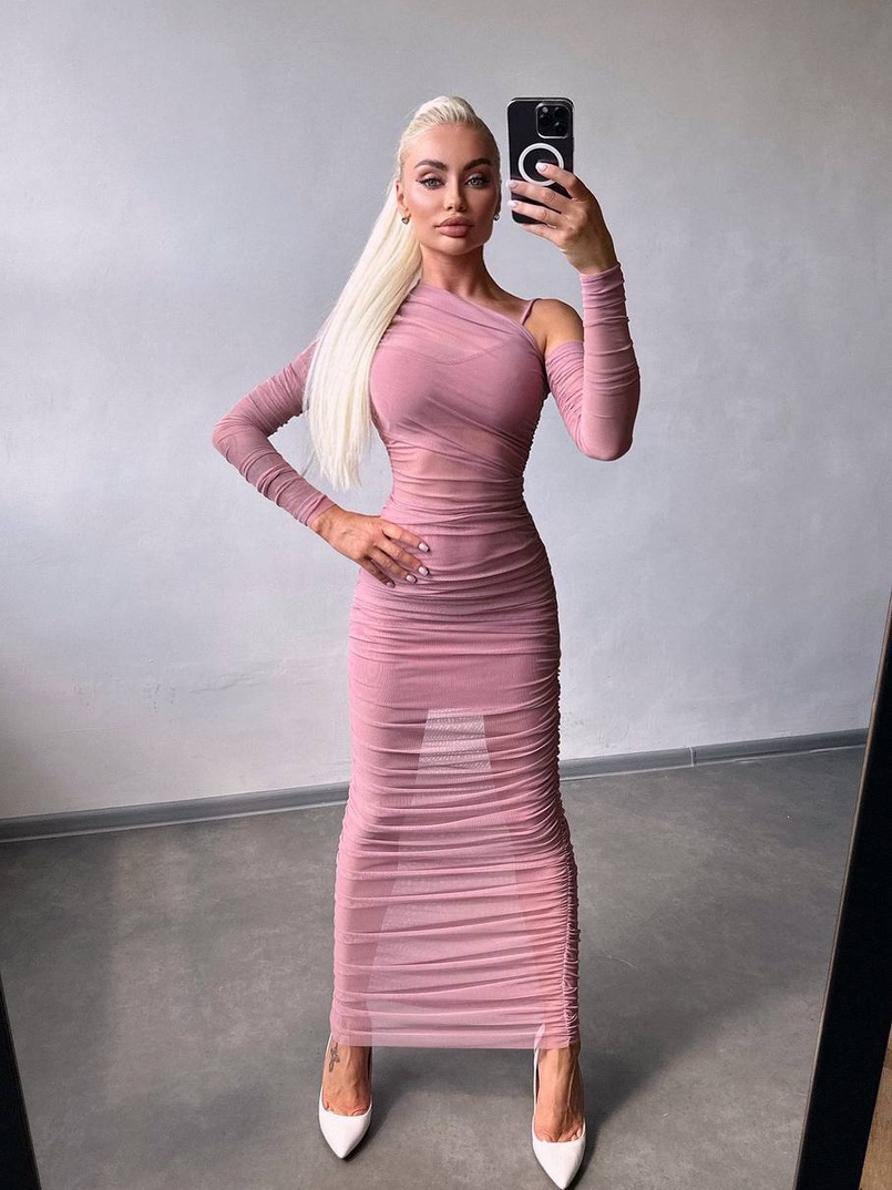 Сукня міді з драпіруванням   Сукня міді з драпіруванням   | PUSHKA SHOP