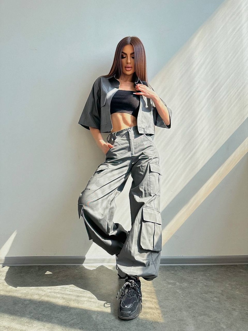 Комплект:  сорочка та штани карго Комплект:  сорочка та штани карго | PUSHKA SHOP