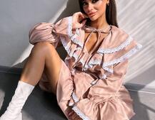 Котонова сукня декорована мереживом    Котонова сукня декорована мереживом    | PUSHKA SHOP