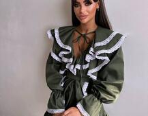 Котонова сукня декорована мереживом    Котонова сукня декорована мереживом    | PUSHKA SHOP