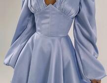 Атласна корсетна сукня  з пишною подвійною спідницею  Атласна корсетна сукня  з пишною подвійною спідницею  | PUSHKA SHOP