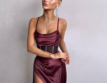 Комплект: корсет, декорований стразами + спідниця максі з драпіруванням  | PUSHKA SHOP