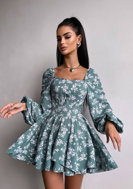 Корсетна сукня з подвійною спідницею  | PUSHKA SHOP