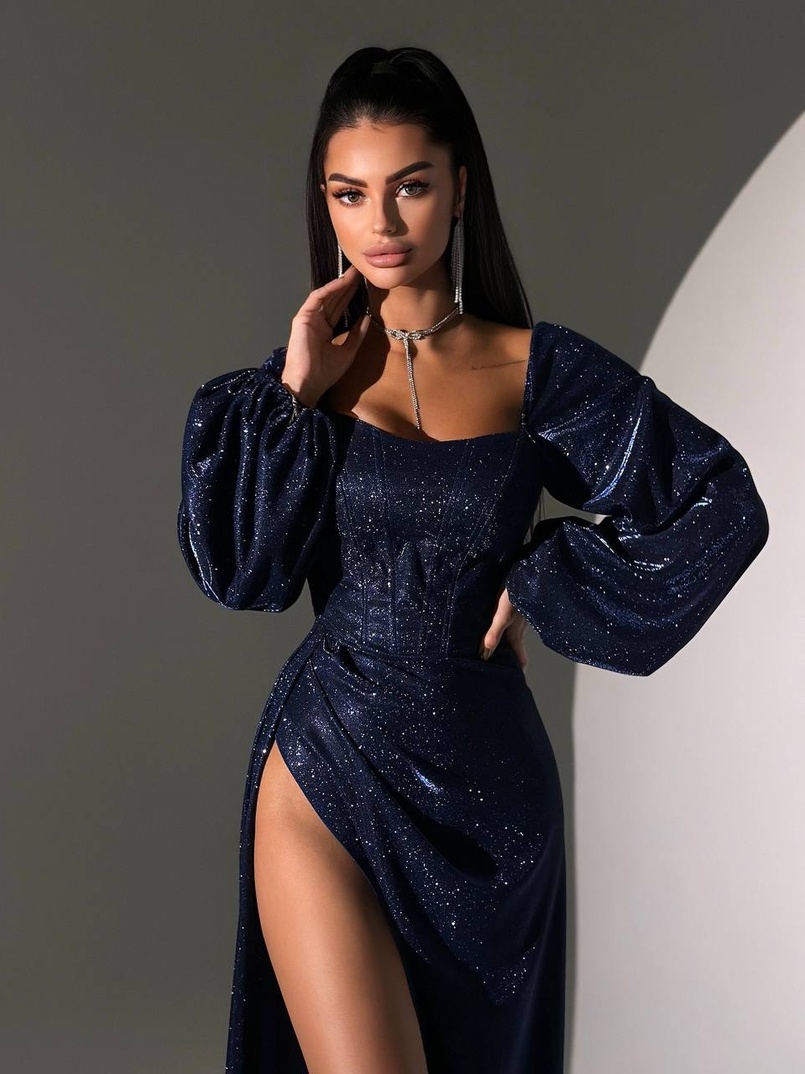 Сяючий комплект: корсет + спідниця  максі з драпіруванням Сяючий комплект: корсет + спідниця  максі з драпіруванням | PUSHKA SHOP