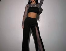 Комплект: сяючий топ + штани Комплект: сяючий топ + штани | PUSHKA SHOP