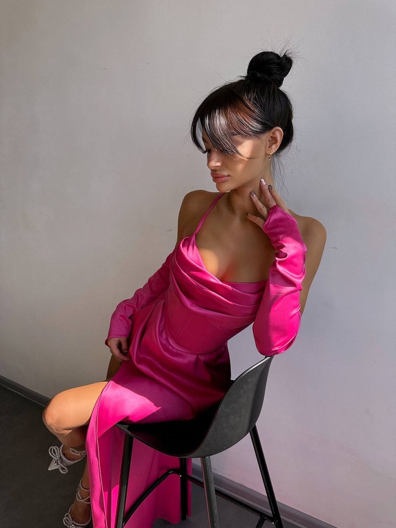 Комплект: корсет з рукавичками + спідниця максі з драпіруванням   | PUSHKA SHOP