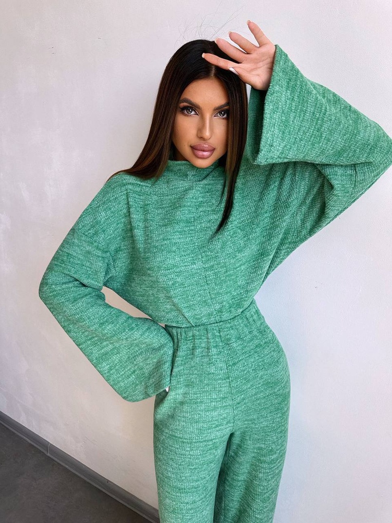 Трикотажний базовий комплект: світшот + штани  Трикотажний базовий комплект: світшот + штани  | PUSHKA SHOP