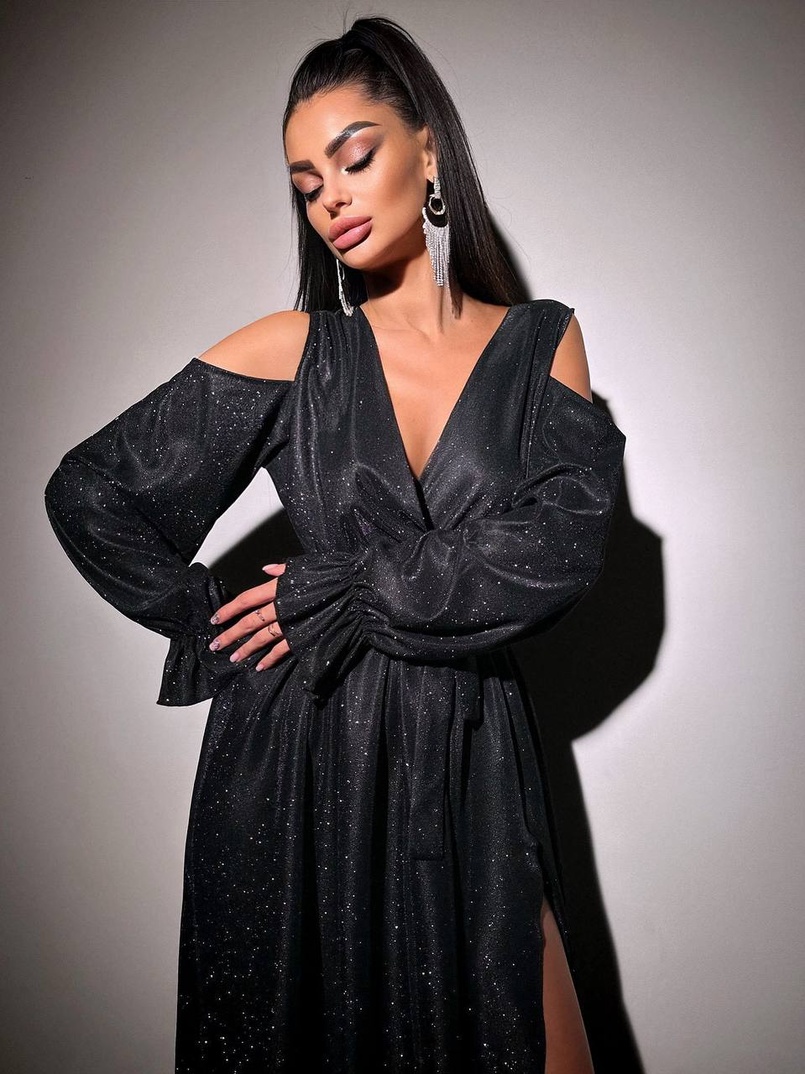 Сяюча сукня максі | PUSHKA SHOP