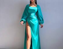 Атласний комплект: корсет + спідниця максі з драпіруванням Атласний комплект: корсет + спідниця максі з драпіруванням | PUSHKA SHOP