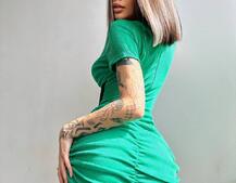 Сукня-міні  з елементами корсету  Довжину спідниці можна регулювати  | PUSHKA SHOP