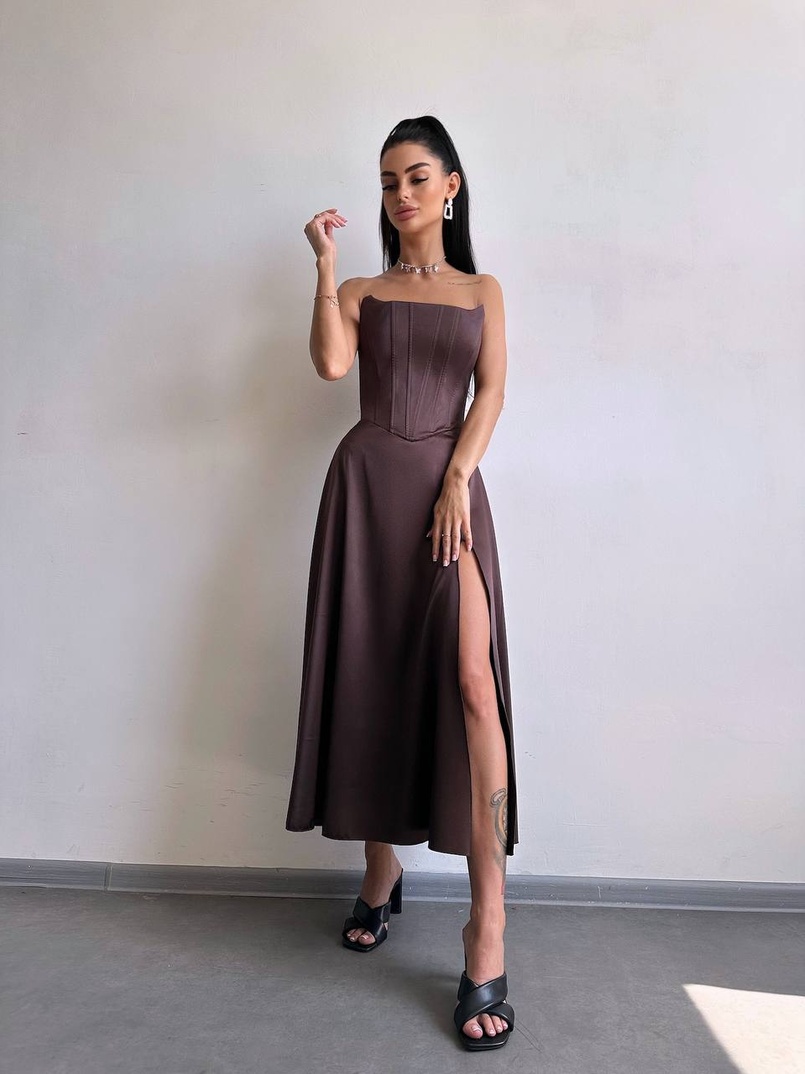 Корсетна сукня міді  | PUSHKA SHOP