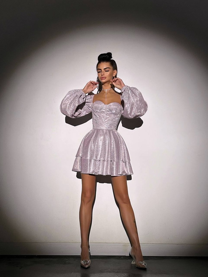 Сяюча корсетна сукня бюстьє з подвійною спідницею  | PUSHKA SHOP