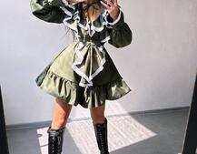 Котонова сукня декорована мереживом    Котонова сукня декорована мереживом    | PUSHKA SHOP