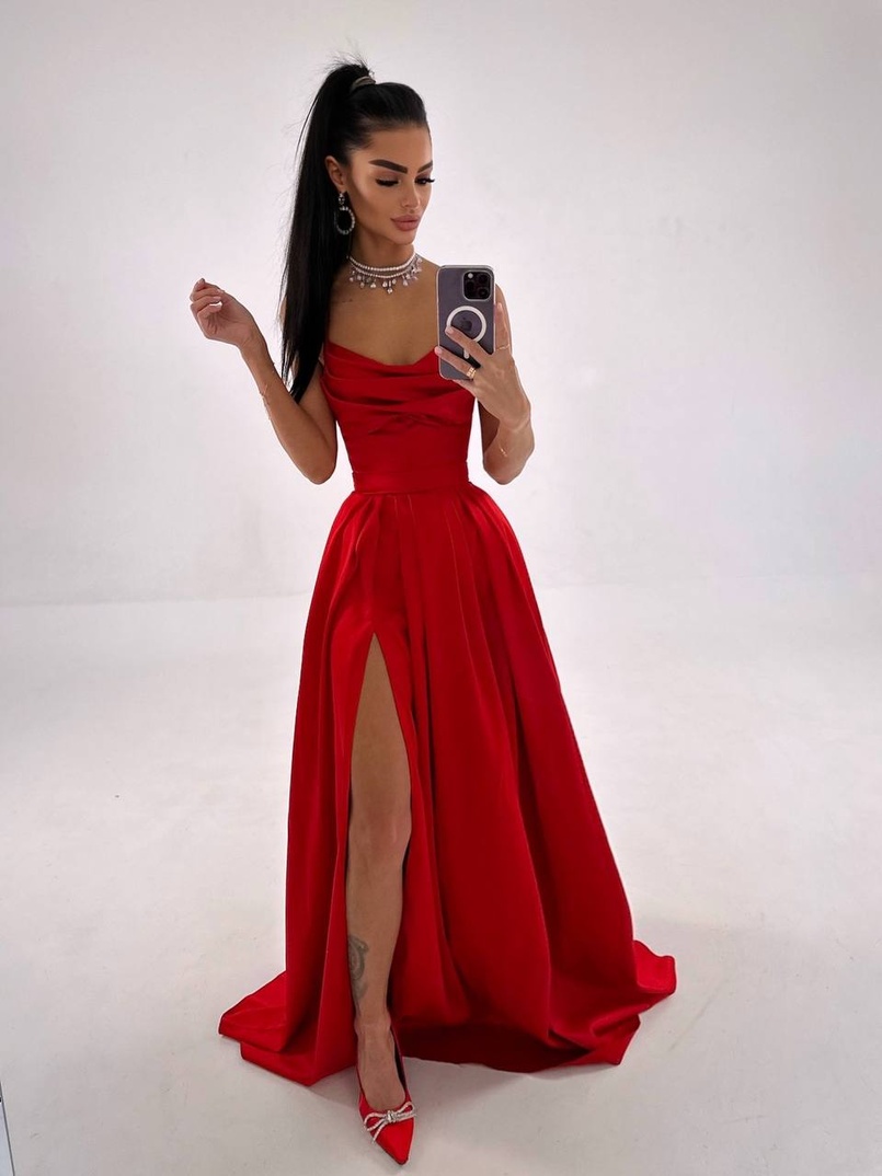 Атласний комплект: корсет + спідниця максі  | PUSHKA SHOP