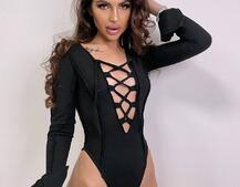 Трикотажне боді зі шнурівкою Трикотажне боді зі шнурівкою | PUSHKA SHOP