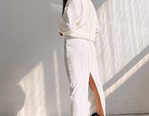 Костюм із теплого трикотажу-рубчика: светр + спідниця Костюм із теплого трикотажу-рубчика: светр + спідниця | PUSHKA SHOP