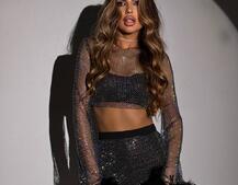 Комплект: топ з натуральним пір’ям + спідниця Комплект: топ з натуральним пір’ям + спідниця | PUSHKA SHOP