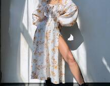 Сукня міді з квітковим принтом  Сукня міді з квітковим принтом  | PUSHKA SHOP