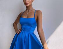 Шовкова сукня  з пишною спідницею та шнурівкою   Шовкова сукня  з пишною спідницею та шнурівкою   | PUSHKA SHOP